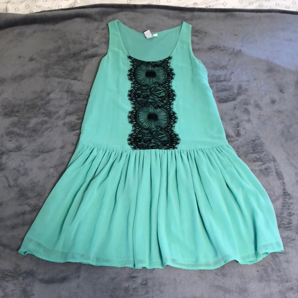 Bar III mint drop waist dress